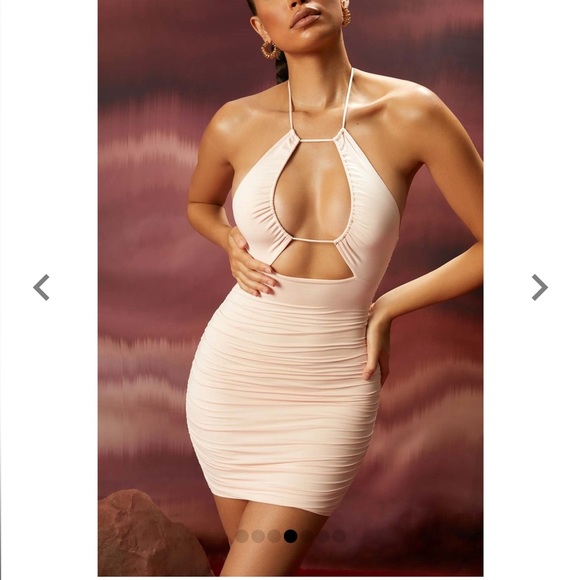 Oh Polly Keyhole Halter Mini Dress - Picture 3 of 5